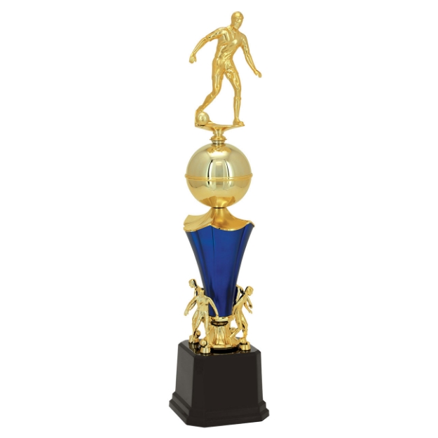 Imagem de TROFÉU MÉDIO PARA FUTEBOL EM POLÍMERO METALIZADO - 301261-AZFA