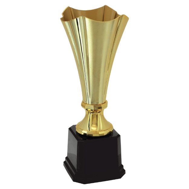 Imagem de TROFÉU MÉDIO COPA ABERTA EM POLÍMERO METALIZADO - 43 CM - 400815-DO