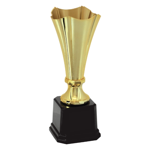 Imagem de TROFÉU MÉDIO COPA ABERTA EM POLÍMERO METALIZADO - 28 CM - 400817-DO