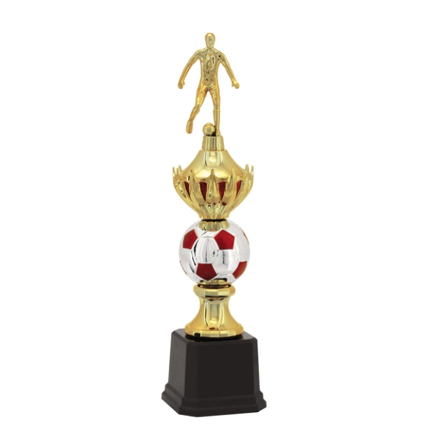 Imagem de TROFÉU MÉDIO PARA FUTEBOL EM POLÍMERO METALIZADO - 40 CM - 401203-VM