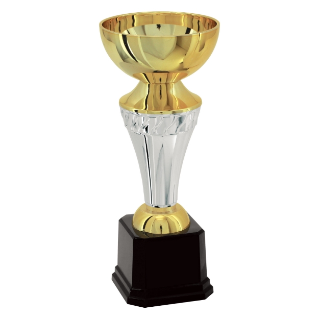 Imagem de TROFÉU MÉDIO COPA ABERTA EM POLÍMERO METALIZADO - 23 CM - 401437-PD