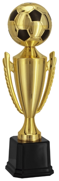 Imagem de TROFÉU TAÇA MÉDIO PARA FUTEBOL EM POLÍMERO METALIZADO - 52 CM - 402421-PT