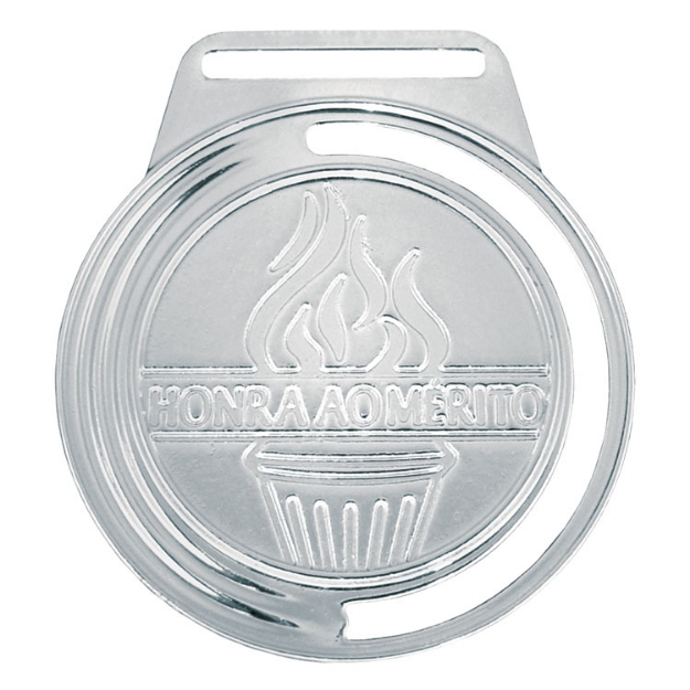 Imagem de MEDALHA HONRA AO MÉRITO METALIZADA NA COR PRATA - 50000-AZ-P