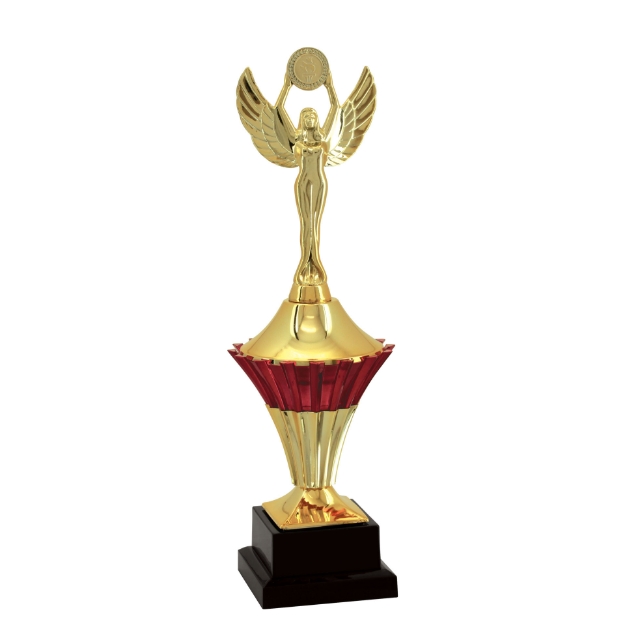 Imagem de TROFÉU PEQUENO EM POLÍMERO METALIZADO - 29 CM - 500113-VM