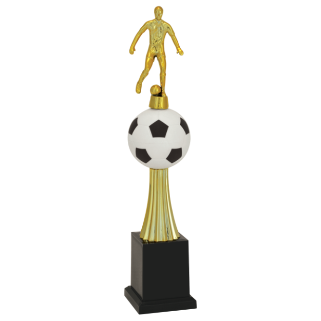 Imagem de TROFÉU PEQUENO PARA FUTEBOL EM POLÍMERO METALIZADO - 37 CM - 501091-PT