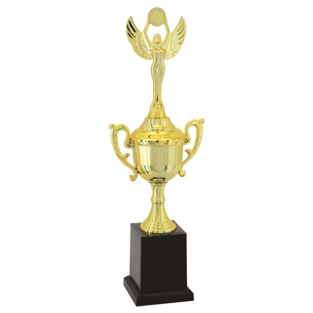 Imagem de TROFÉU TAÇA PEQUENO EM POLÍMERO METALIZADO - 37 CM - 501201-DO