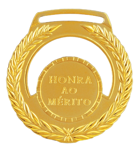 Imagem de MEDALHA DE HONRA AO MÉRITO METALIZADA NA COR DOURADA - 51000-AZ-D