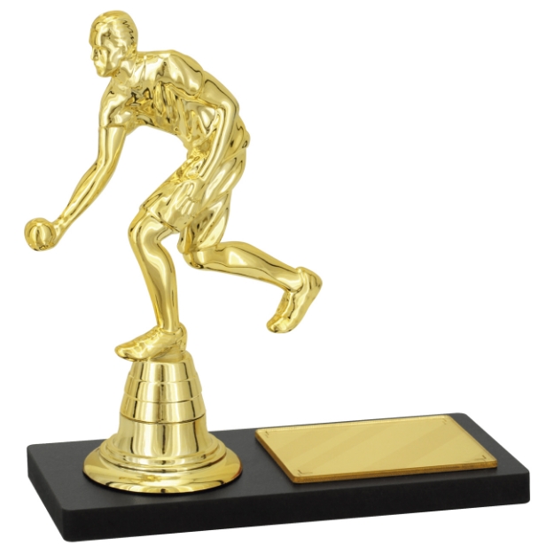Imagem de TROFÉU PARA PREMIAÇÃO DE BOCHA COM BASE DE MDF 