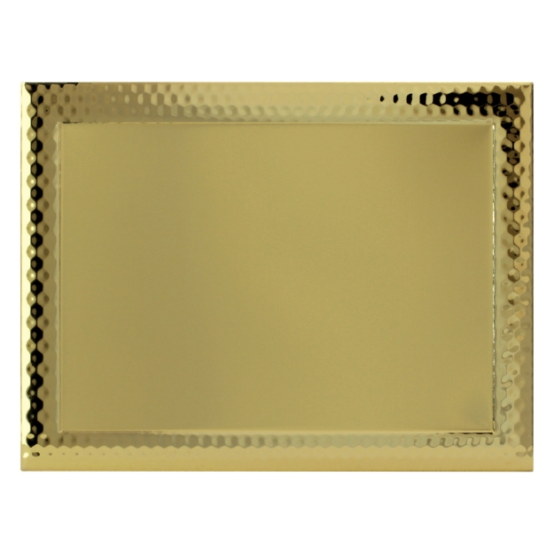 Imagem de PLACA DE HOMENAGEM DE ALUMÍNIO DOURADA COM BORDAS EM ALTO RELEVO - 20X15 CM - PL-DO-9420