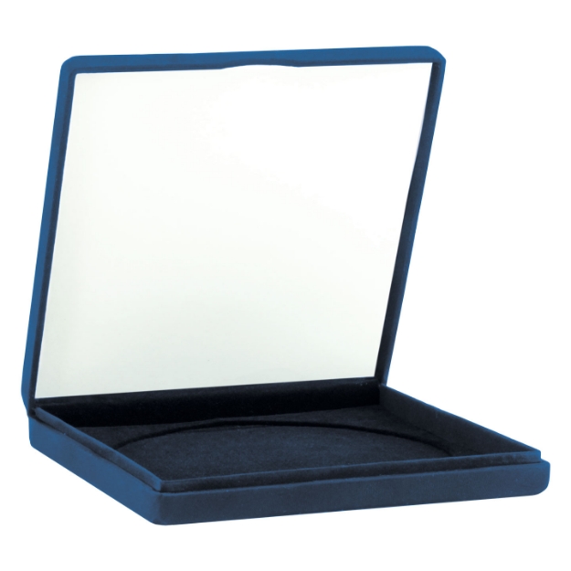 Imagem de ESTOJO PARA PLACA REDONDA DE 18 CM, COM REVESTIMENTO EM JERSEY - EJ-0180-AZ