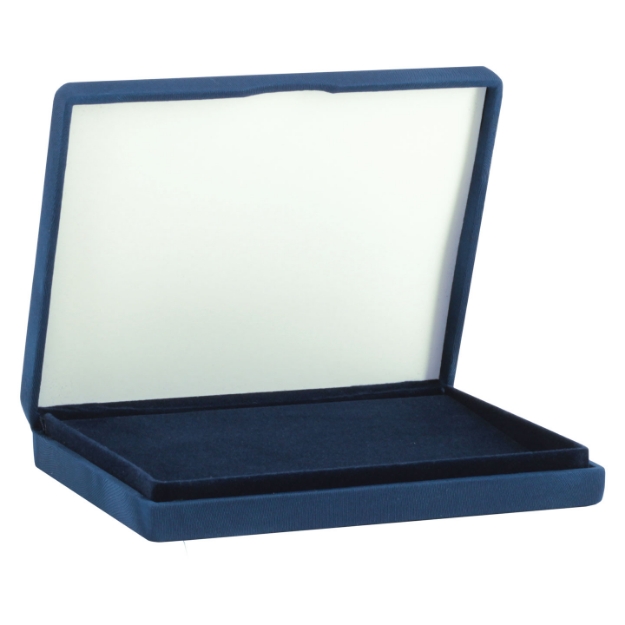 Imagem de ESTOJO PARA PLACA RETANGULAR DE 16X12 CM, COM REVESTIMENTO EM JERSEY - EJ-1612-AZ