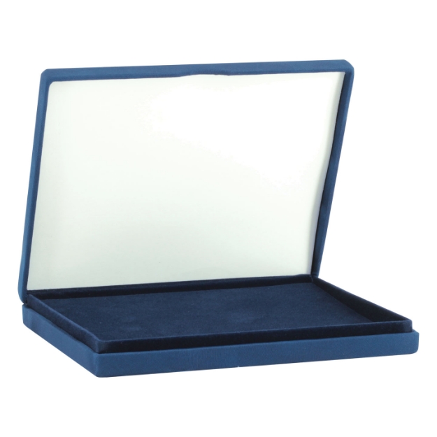 Imagem de ESTOJO PARA PLACA RETANGULAR DE 18X13 CM, COM REVESTIMENTO EM JERSEY - EJ-1813-AZ