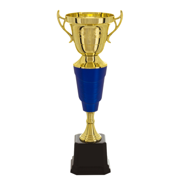 Imagem de TROFÉU MÉDIO TAÇA ABERTA EM POLÍMERO METALIZADO - 34 CM - 401873-AZFA