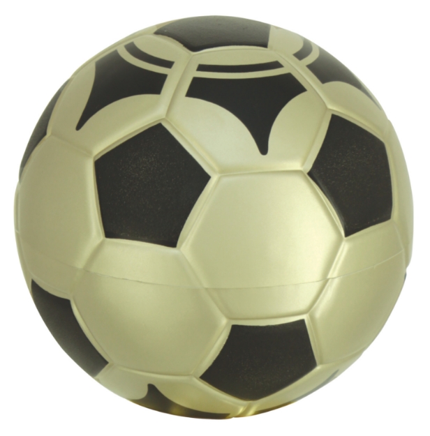 Imagem de FIGURA DE BOLA DE FUTEBOL DOURADO ACETINADO - 13,40 CM - BO-DFPT-130