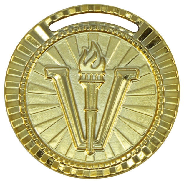 Imagem de MEDALHA TOCHA OLÍMPICA METALIZADA NA COR DOURADA - 55003-AZ-D