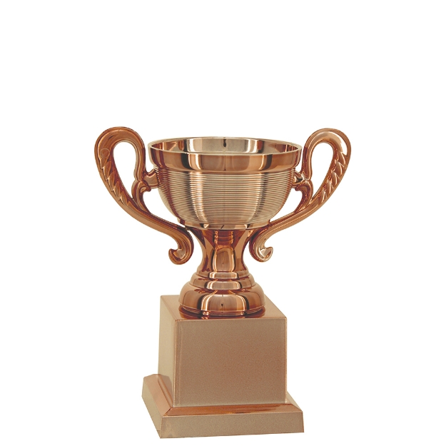 Imagem de TROFÉU TAÇA ABERTA PEQUENO EM POLÍMERO METALIZADO - 15 CM - 504117-BZN