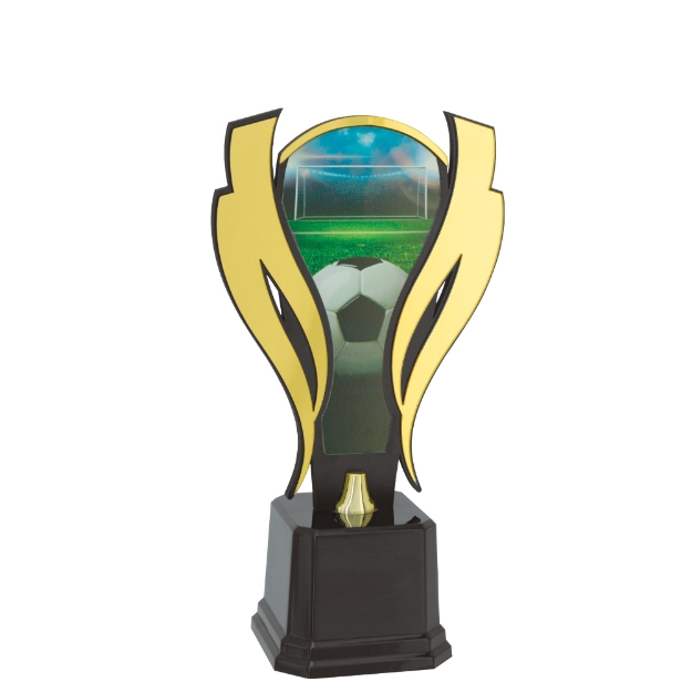 Imagem de TROFÉU COM PLACA DE  MDF PERSONALIZÁVEL E INSERTOS DE ACRÍLICO ESPELHADO - PLM-792-DO