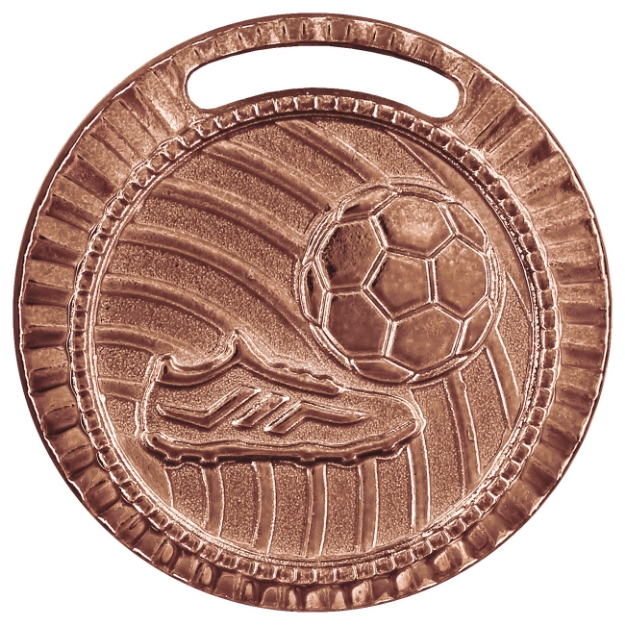 Imagem de MEDALHA PEQUENA PARA FUTEBOL METALIZADA NA COR BRONZE - 35003-AZ-BN