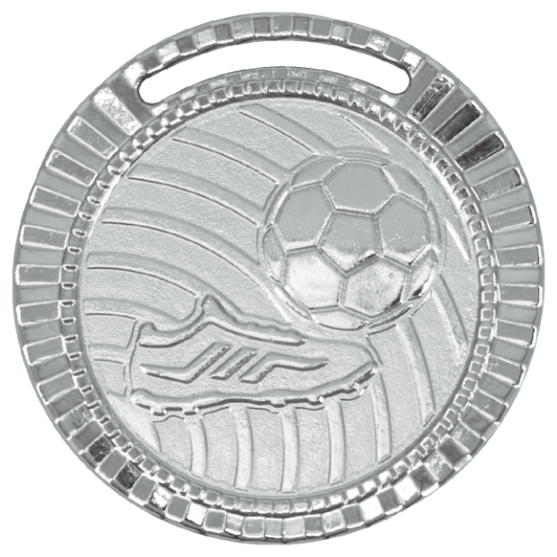 Imagem de MEDALHA PARA FUTEBOL METALIZADA NA COR PRATA - 55004-AZ-P