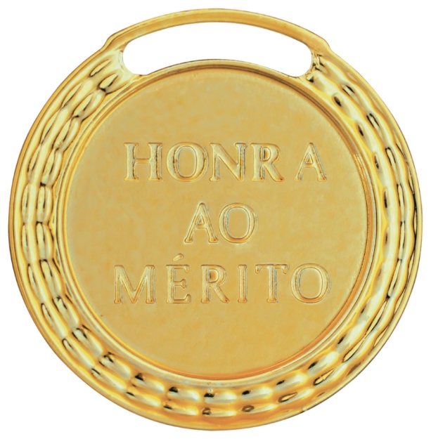 Imagem de MEDALHA PEQUENA METALIZADA NA COR DOURADA - 35001-AZ-D