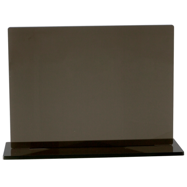 Imagem de PORTA PLACA DE HOMENAGEM EM ACRÍLICO FUMÊ - 21 CM -PLA-1813-FM