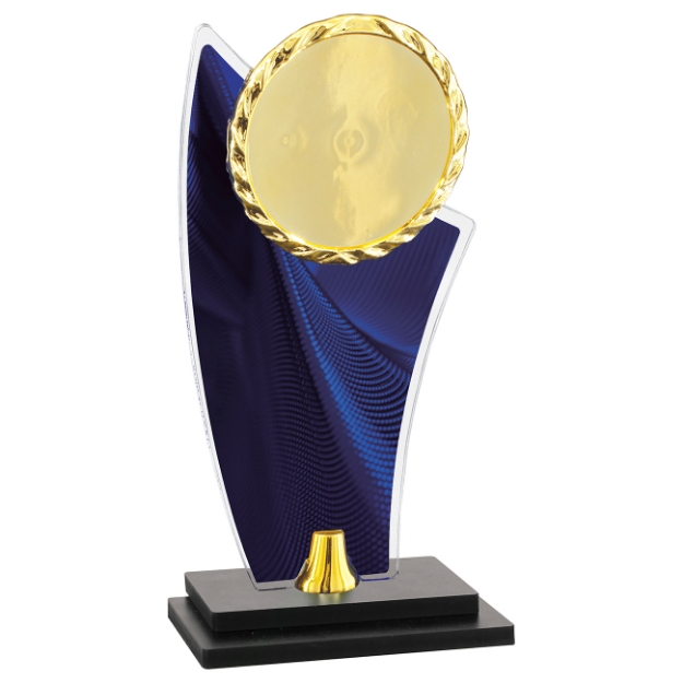 Imagem de TROFÉU COM BASE DE MDF E PLACA DE ACRÍLICO COM RAMO PERSONALIZÁVEL