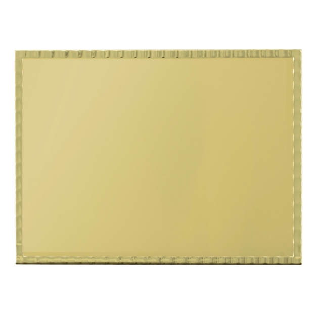 Imagem de PLACA DE HOMENAGEM DE ALUMÍNIO DOURADA COM BORDAS EM ALTO RELEVO - 20X15 CM - PL-DO-9720