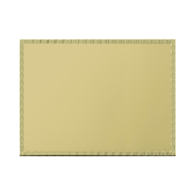 Imagem de 	PLACA DE HOMENAGEM DE ALUMÍNIO DOURADA COM BORDAS EM ALTO RELEVO - 18X13 CM - PL-DO-9718