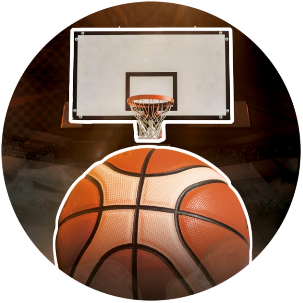 Imagem de ADESIVO MODALIDADE BASQUETE EM VINIL PARA MEDALHA  - DA-35-BQ