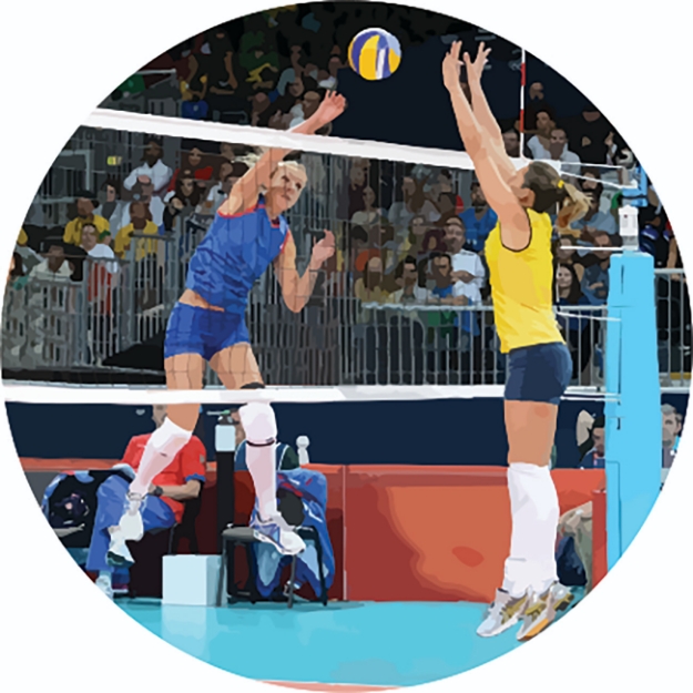 Imagem de ADESIVO MODALIDADE VOLEIBOL FEMININO EM VINIL PARA MEDALHA - DA-35-VLF