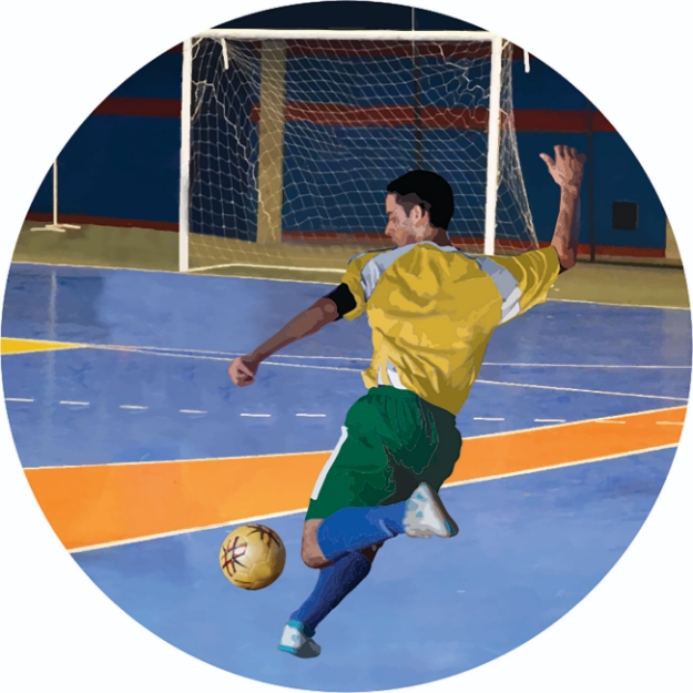 Imagem de ADESIVO MODALIDADE FUTEBOL DE SALÃO MASCULINO EM VINIL PARA MEDALHA - DA-35-FSM