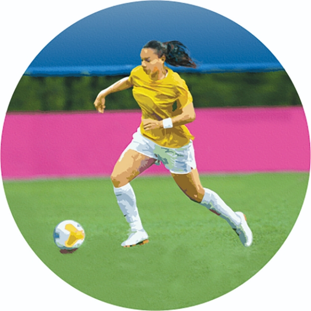 Imagem de ADESIVO MODALIDADE FUTEBOL DE CAMPO FEMININO EM VINIL PARA MEDALHA - DA-35-FCF