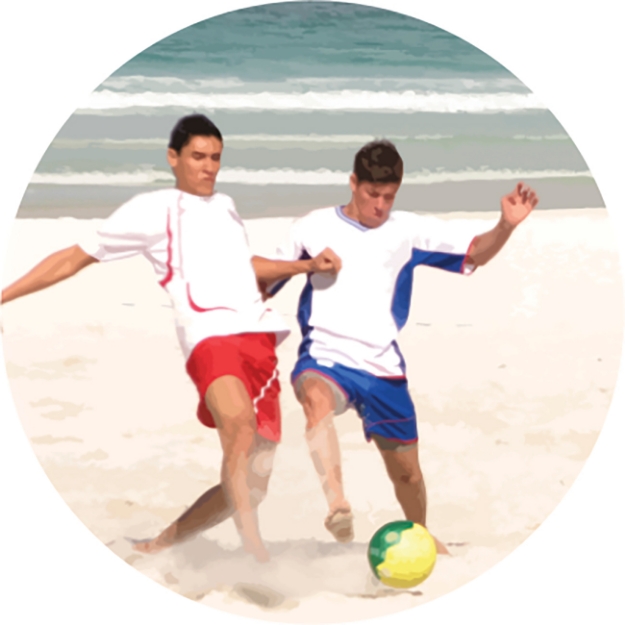 Imagem de ADESIVO MODALIDADE FUTEBOL DE AREIA EM VINIL PARA MEDALHA - DA-35-FA