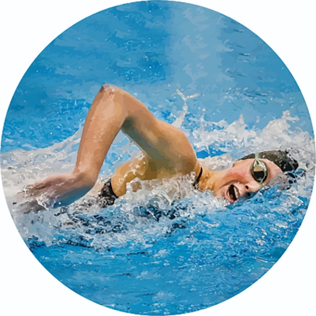 Imagem de ADESIVO MODALIDADE NATAÇÃO FEMININO EM VINIL PARA MEDALHA - DA-35-NTF