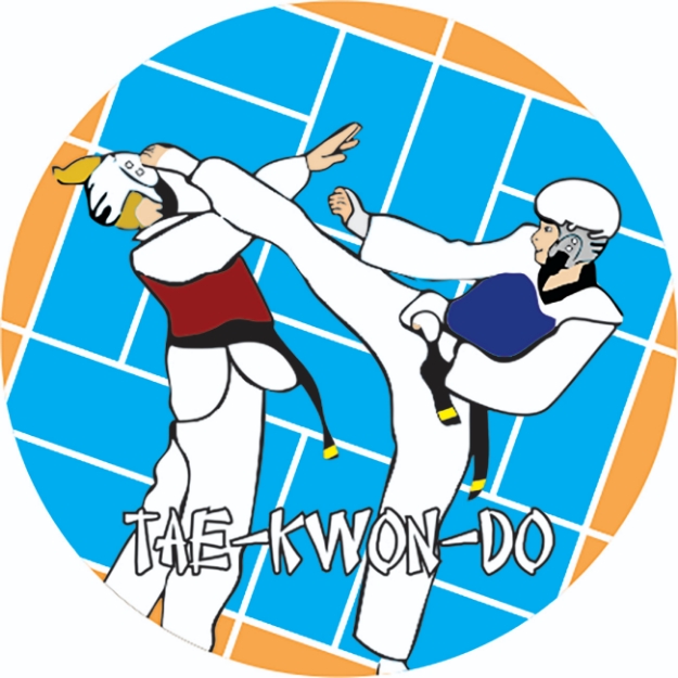 Imagem de ADESIVO MODALIDADE TAE KWON DO EM VINIL PARA MEDALHA - DA-35-TK