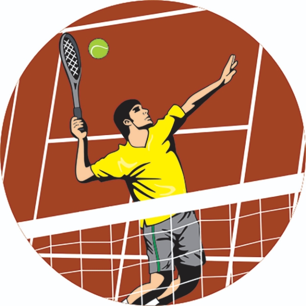 Imagem de ADESIVO MODALIDADE TENIS DE CAMPO EM VINIL PARA MEDALHA - DA-35-TN