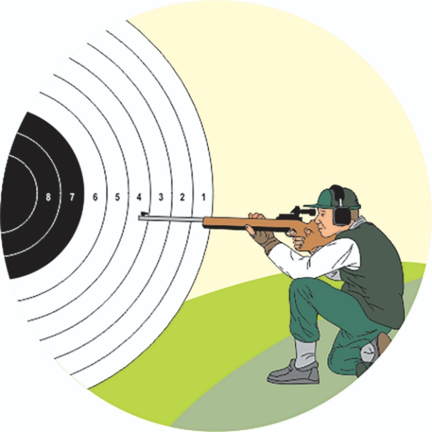Imagem de ADESIVO MODALIDADE TIRO ESPORTIVO EM VINIL PARA MEDALHA - DA-35-TR