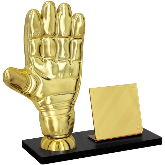 Imagem de TROFÉU EM MDF PARA PREMIAÇÃO MELHOR GOLEIRO - LUVA - PLM-270-FLG