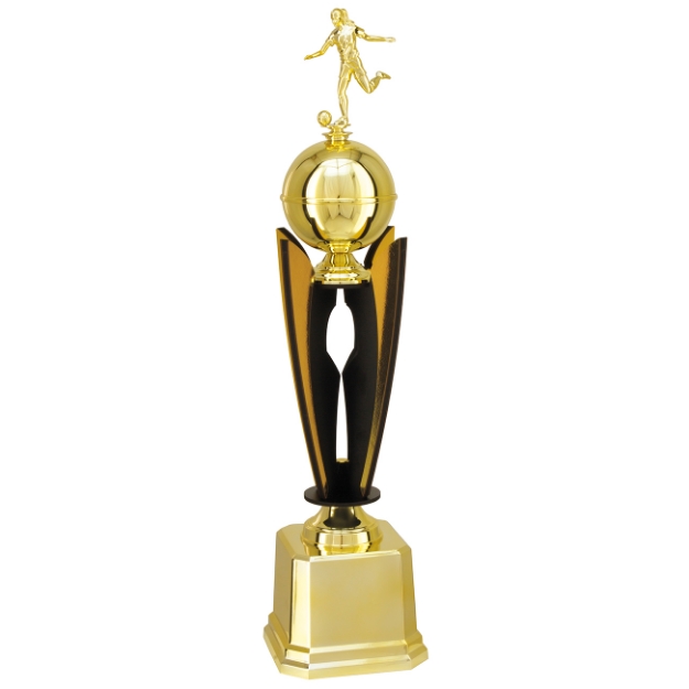 Imagem de TROFÉU PARA ESPORTES DIVERSOS EM POLÍMERO METALIZADO COM COMPONENTES EM MDF - PLM-881-DO