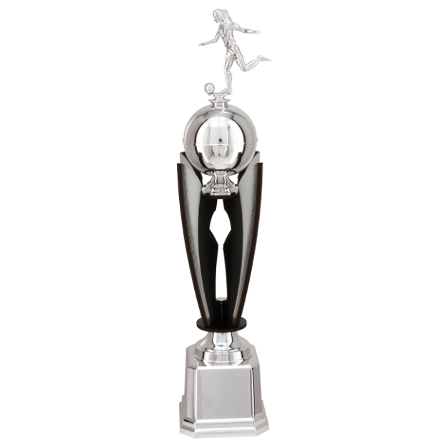 Imagem de TROFÉU PARA ESPORTES DIVERSOS EM POLÍMERO METALIZADO COM COMPONENTES EM MDF - PLM-882-PR