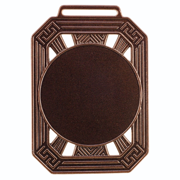 Imagem de MEDALHA GRANDE RETANGULAR NA COR BRONZE ENVELHECIDO - 80600-BV